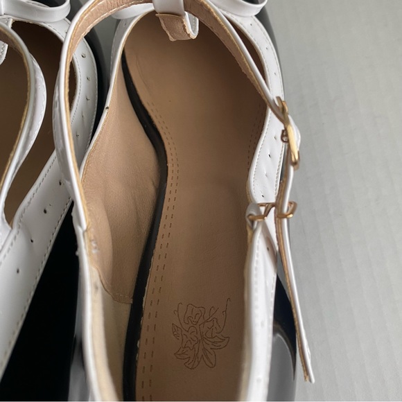 Women T-Strap High Heels Bow Platform Round Toe Pumps Leather Summer Sweet Shoes - Picture 8 of 10